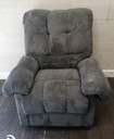 Grey electric recliner armchair