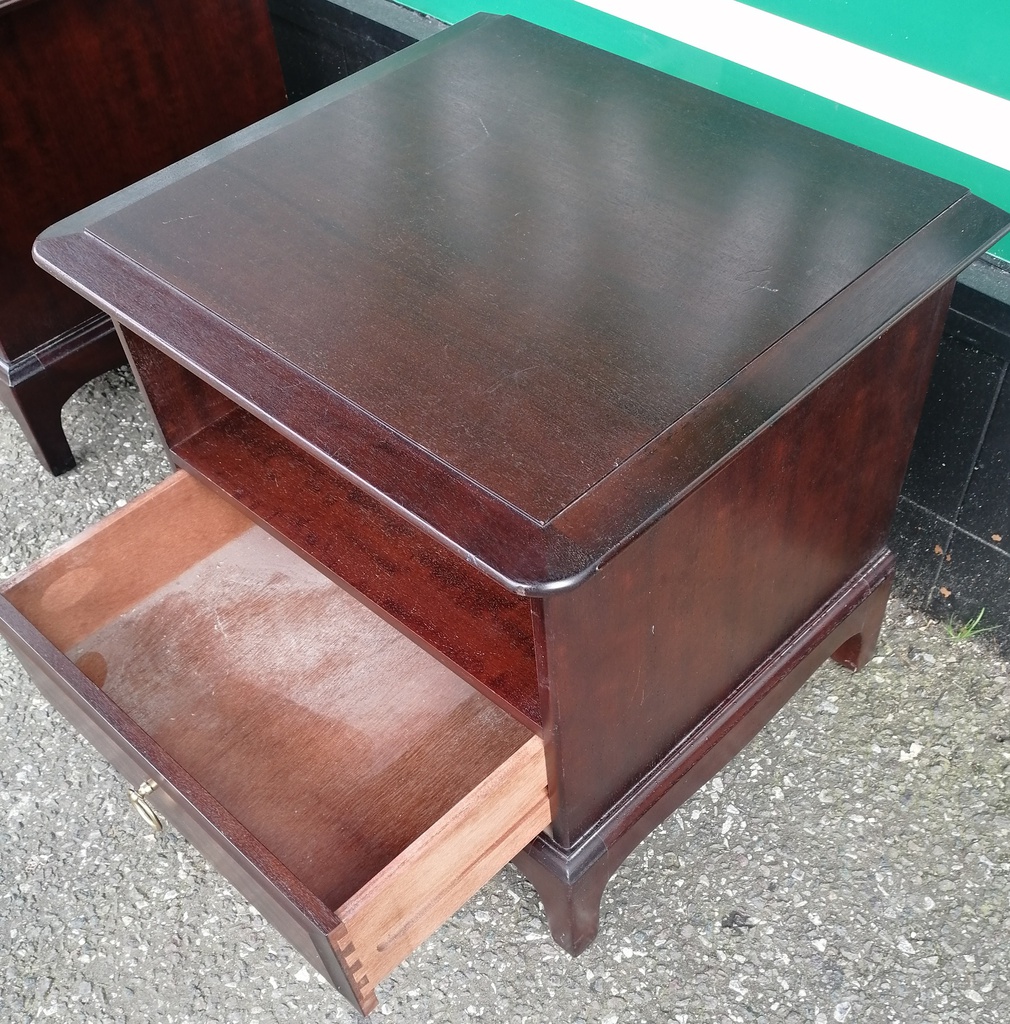 Stag bedside with single drawer