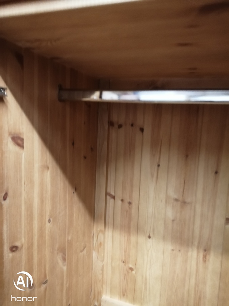 Solid pine top box triple wardrobe with drawers