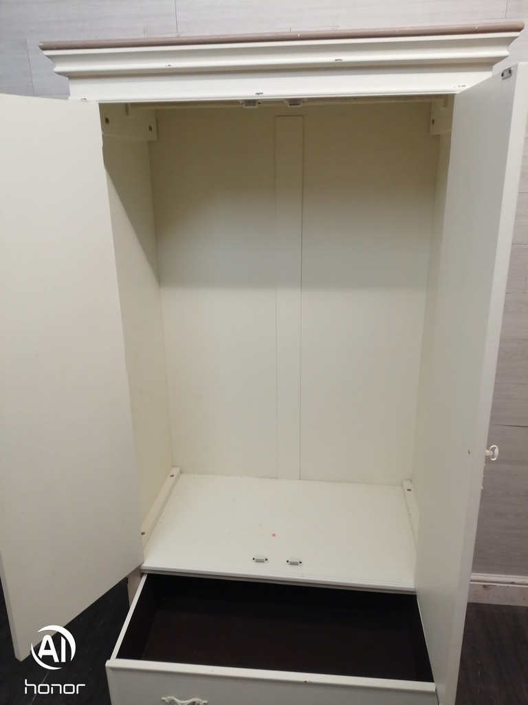 WHITE FRENCH STYLE NEAT DOUBLE WARDROBE