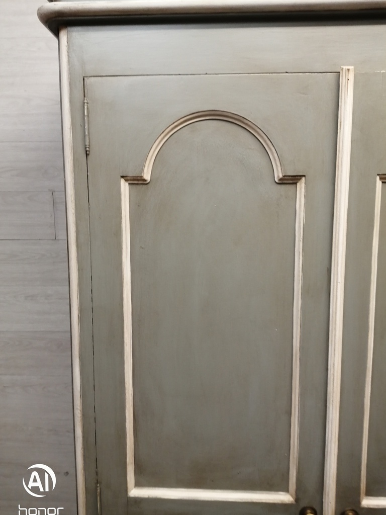 Painted solid pine painted wardrobe