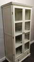 CREAM GLAZED FRONTED DISPLAY UNIT WITH DRAWER