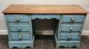 Solid Pine Painted Seven  Drawer Dressing Table / Desk