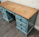 Solid Pine Painted Seven  Drawer Dressing Table / Desk