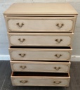 Marie Antoinette Style Painted Five Drawer Chest