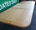 QUALITY OAK EXTENDING 11FT TABLE AND 10 CHAIRS