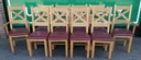 QUALITY OAK EXTENDING 11FT TABLE AND 10 CHAIRS