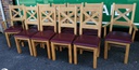 QUALITY OAK EXTENDING 11FT TABLE AND 10 CHAIRS