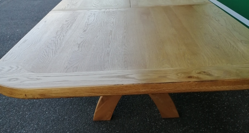 QUALITY OAK EXTENDING 11FT DINING TABLE