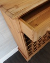 Neat solid pine wine rack