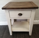 Rustic reclaimed wood side table