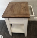 Rustic reclaimed wood side table