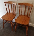 PAIR  PINE DINING CHAIRS