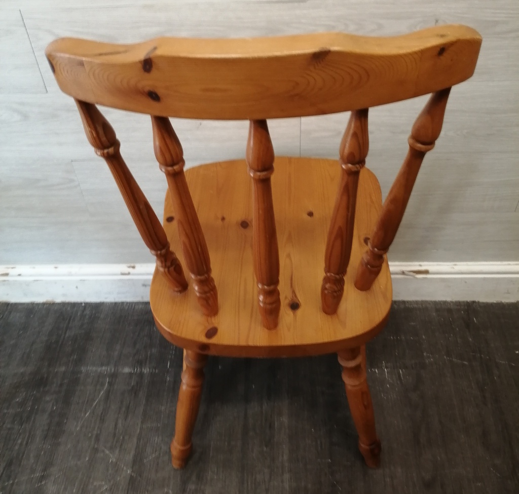 PAIR  PINE DINING CHAIRS
