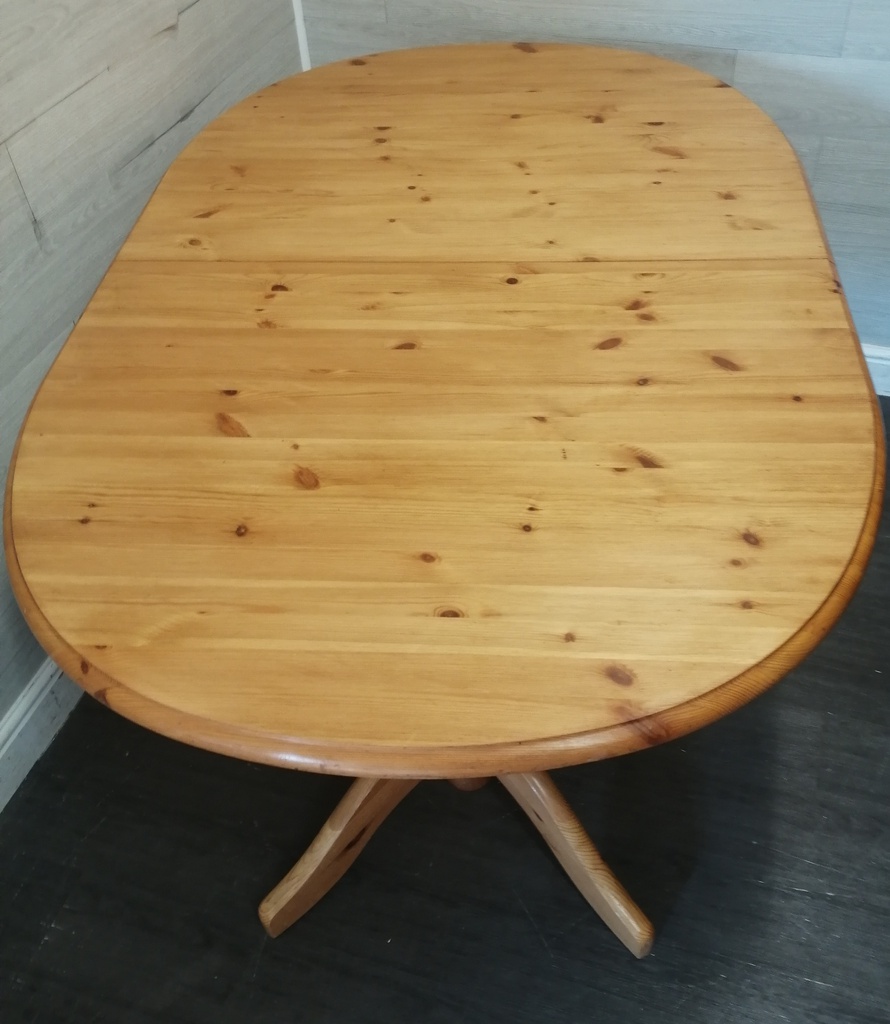 Oval Pine Extending Dining Table