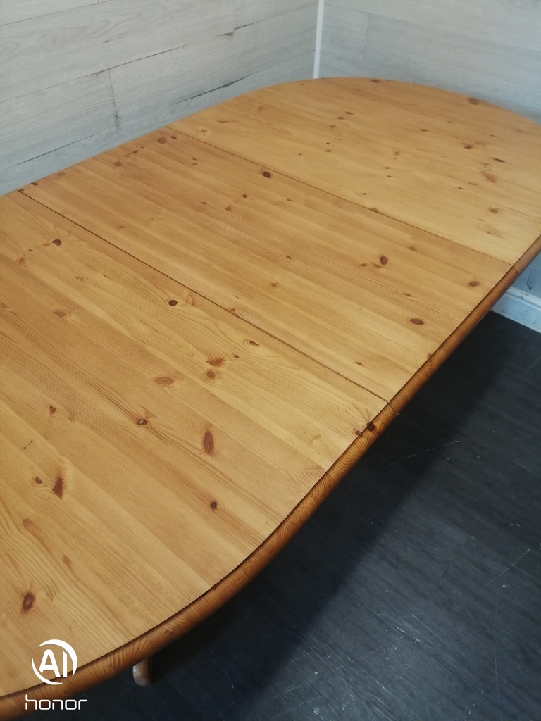 Oval Pine Extending Dining Table