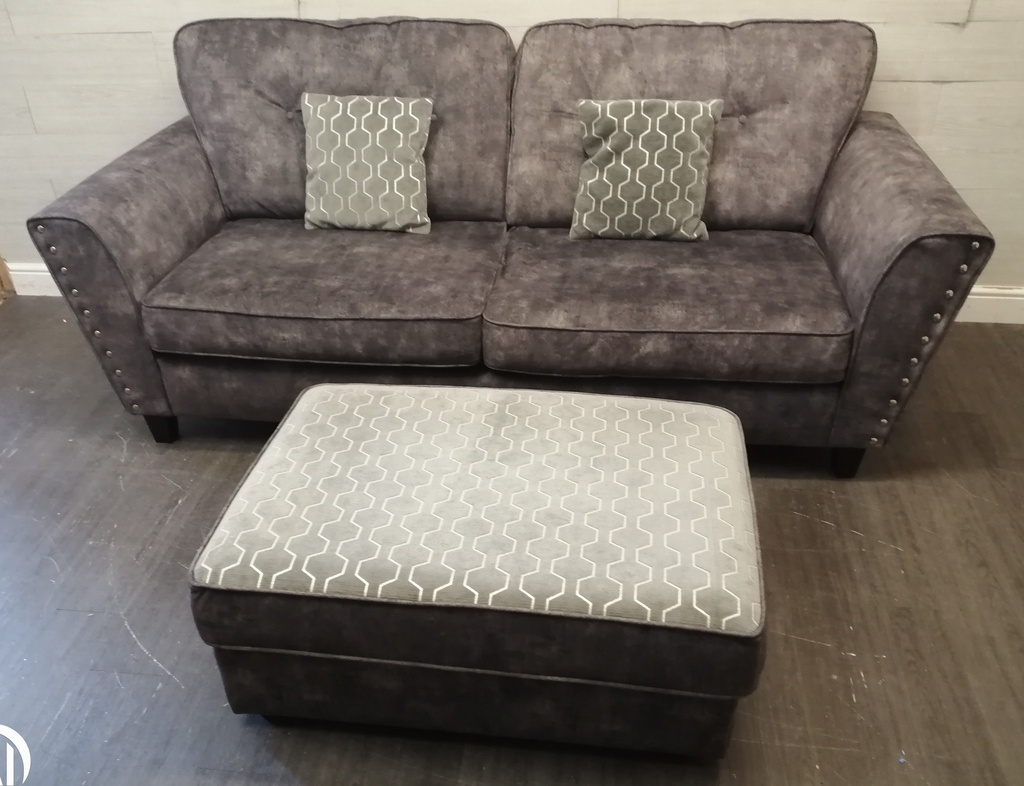 STLISH THREE SEATER GREY SOFA