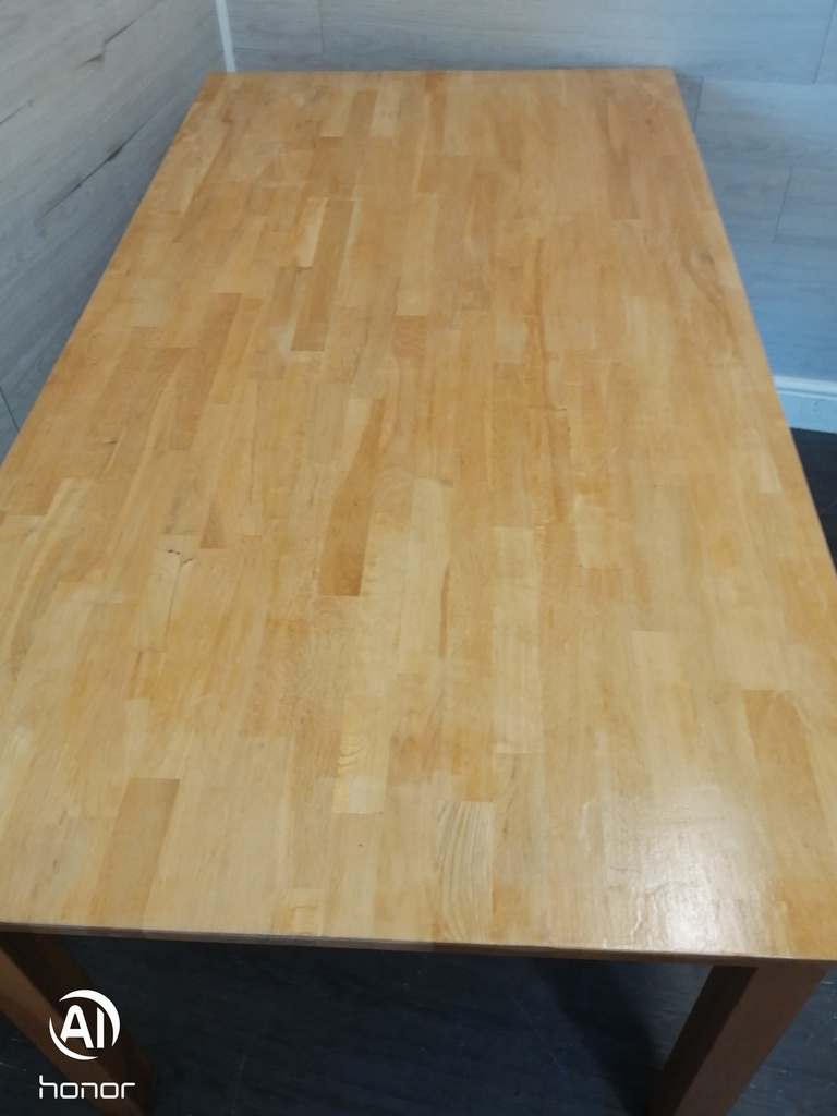 Rubber wood table and four chairs