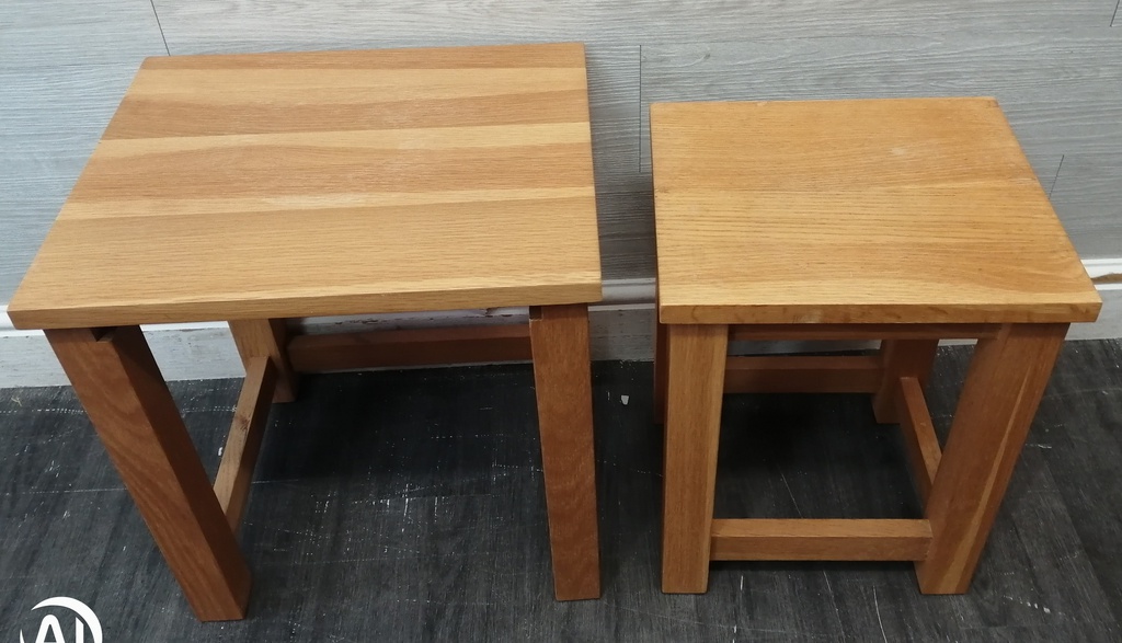 Nest of Two oak Tables