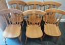 6 x fiddle back dining chairs