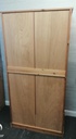 Double pine wardrobe with drawer