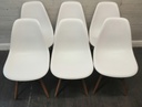 SET OF 6 WHITE EAMES STYLE CHAIR