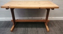 Solid Pine Dining Table &amp; Two Benches