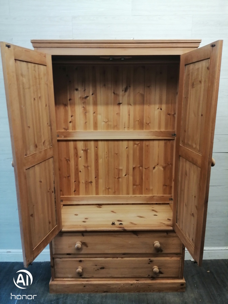 SOLID PINE WARDROBE WITH DRAWERS