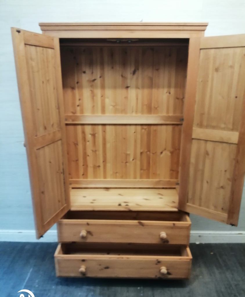 SOLID PINE WARDROBE WITH DRAWERS