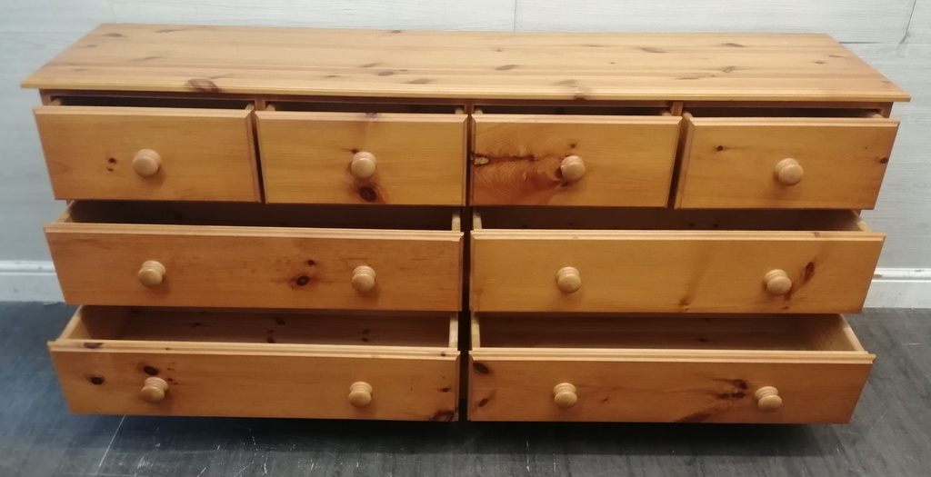 Quality Solid Pine Large Seven Drawer Merchant Style Chest