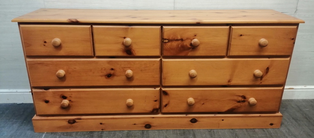 Quality Solid Pine Large Seven Drawer Merchant Style Chest