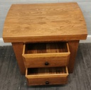 Pair of chunky oak bedsides from Oak Furniture Land