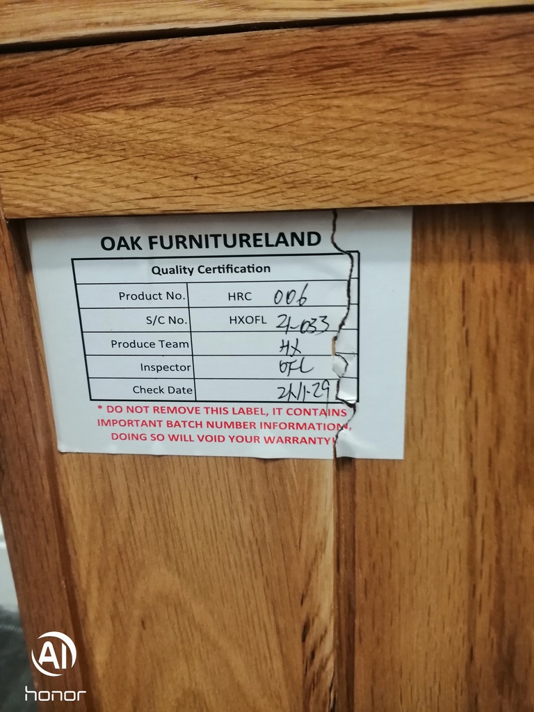 Pair of chunky oak bedsides from Oak Furniture Land