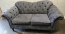Grey Button Back Chesterfield Style Sofa