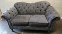 Grey Button Back Chesterfield Style Sofa