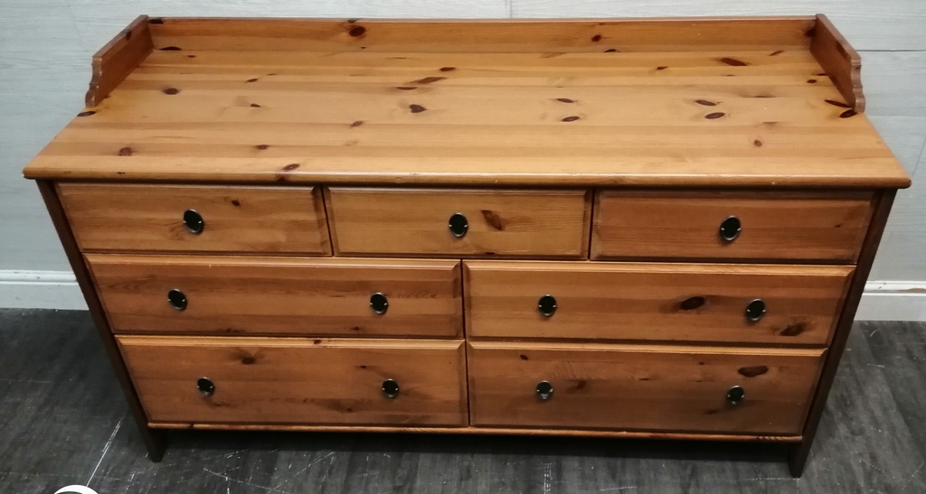 IKEA ‘LEKSVIK’ Pine Seven Drawer Chest