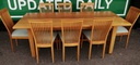QUALITY HEAL'S TABLE AND 8 CHAIRS