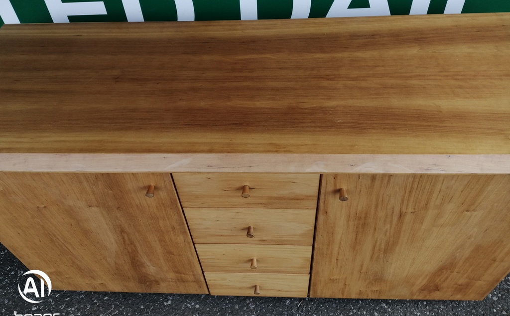 Quality Cherry Wood Sideboard With Drawers From Heals