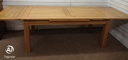QUALITY LARGE OAK EXTENDING DINING TABLE