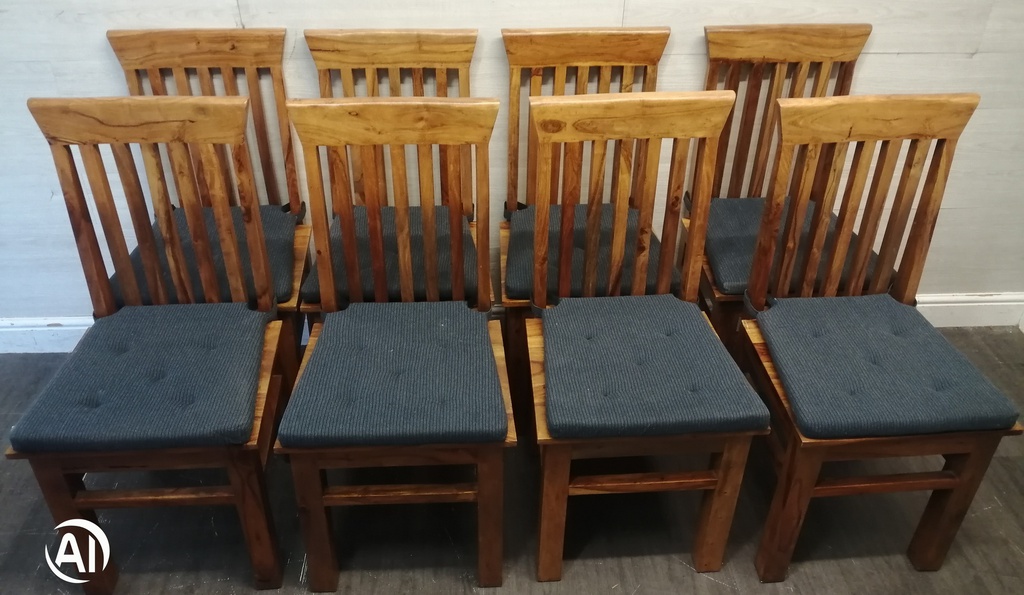Quaility Large Sheesham Dining Table &amp; Eight Chairs