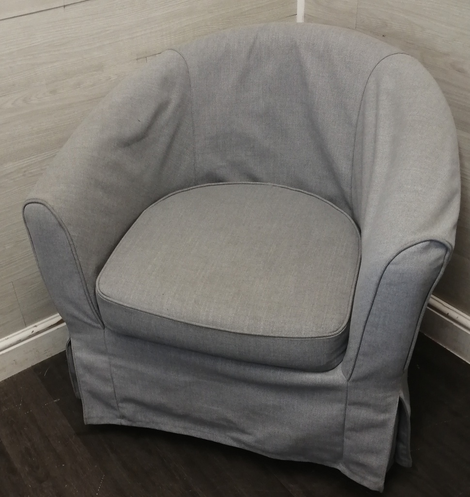 GREY IKEA TUB CHAIR