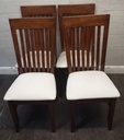 4 x Dark Wood Dining Chairs