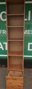 SLIM LINE NARROW PINE BOOKCASE WITH DRAWER