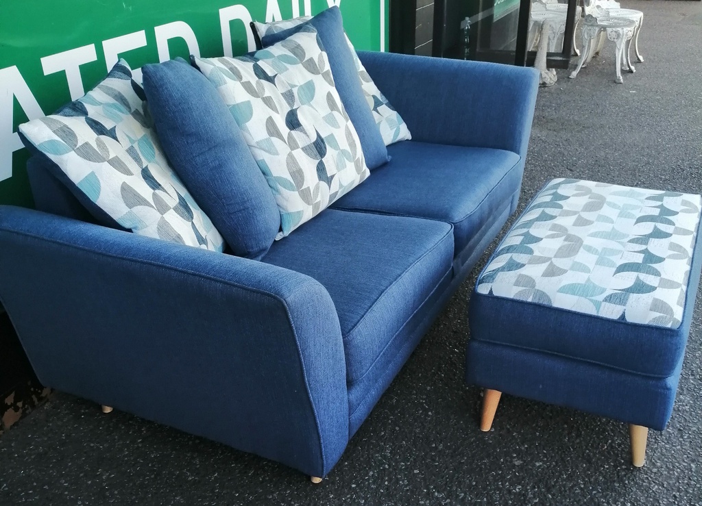LOVELY DFS SOFA AND MATCHING FOOTSTOOL