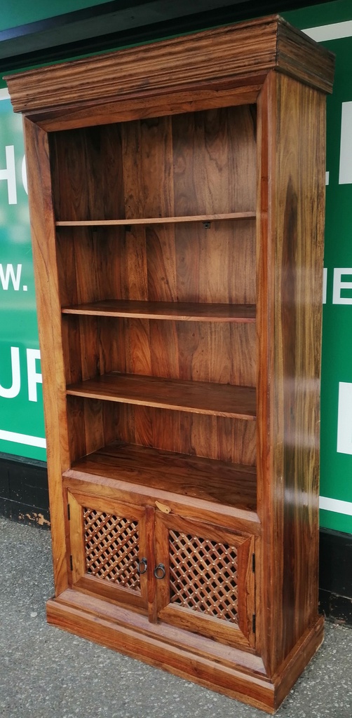 Quality Sheesham Cupboard Base Bookcase