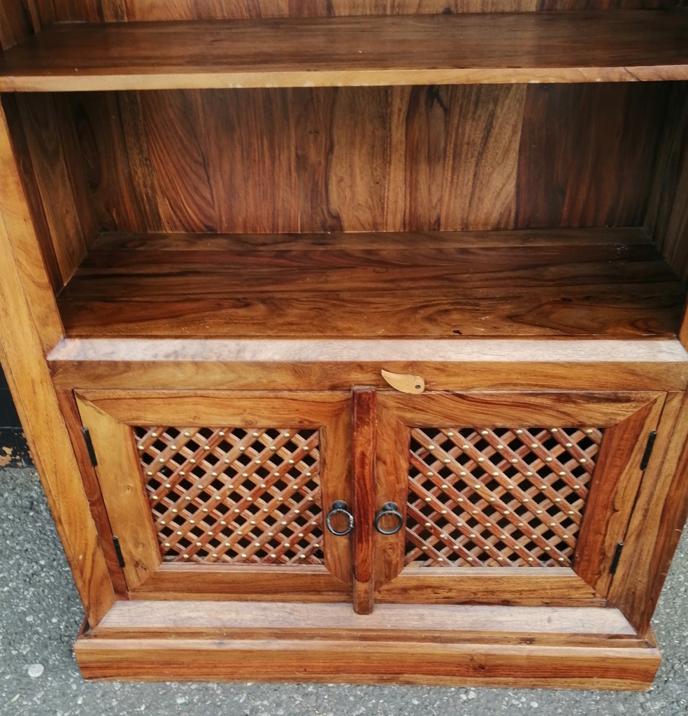 Quality Sheesham Cupboard Base Bookcase