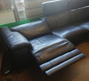 STUNNING LARGE LEATHER CORNER SOFA WITH RECLINERR