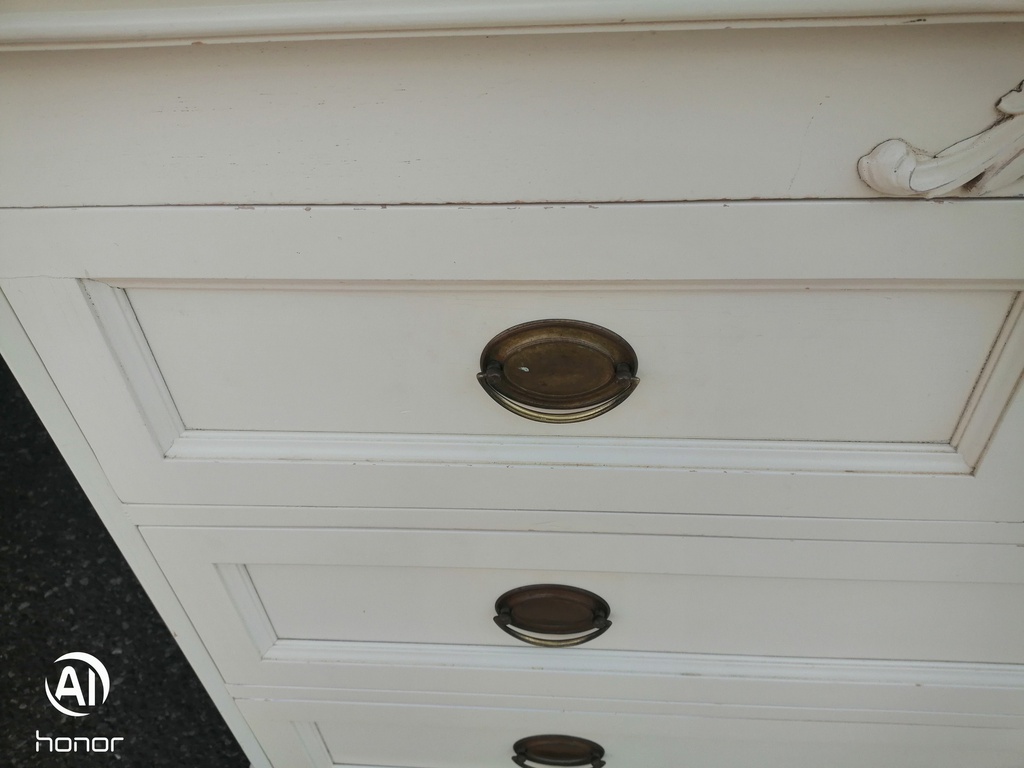 Laura Ashley Off White Shabby Chic  Chest of Four Drawers