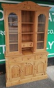 Part glazed pine dresser