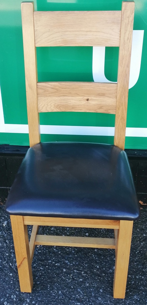 Quality set 6 x Oak Slat Back Dining Chairs